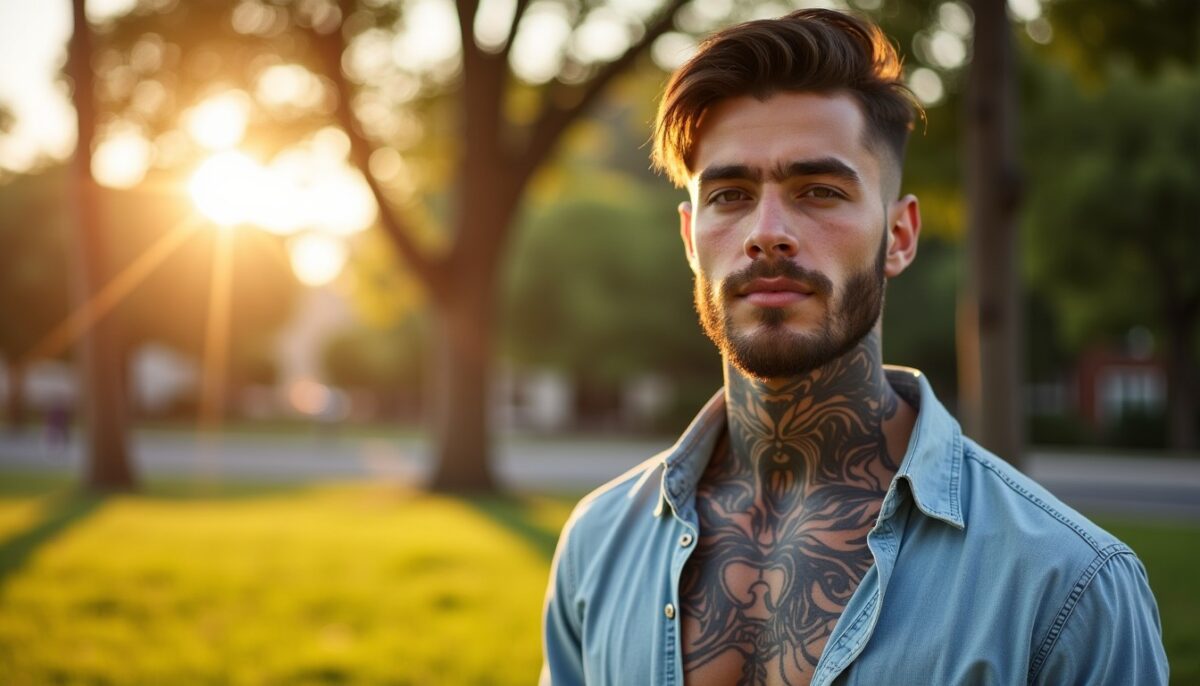 Tatouages pour homme au cou : 10 inspirations, douleurs, tarifs et conseils d’entretien Tatouages pour homme au cou : 10 inspirations, douleurs, tarifs et conseils d’entretien