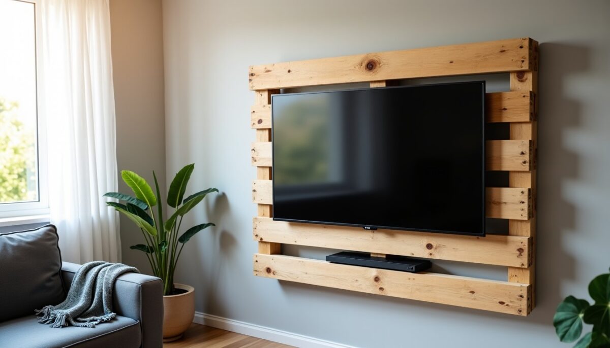 Décorez votre mur avec une palette : Guide DIY et inspirations pour un support TV original